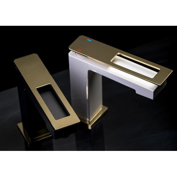 Смеситель для раковины Boheme Q 141-BG, чёрный/золото фото 2