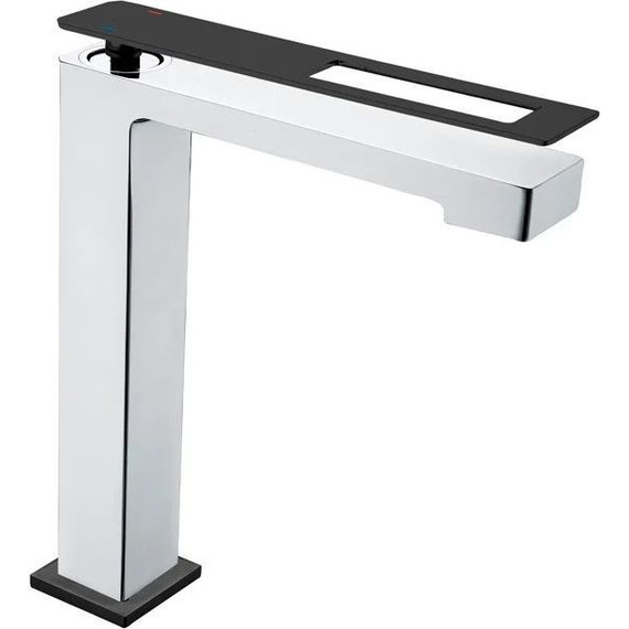 Смеситель для раковины высокий Boheme Q 142-CRB, black chrome, Цвет производителя: black chrome фото 