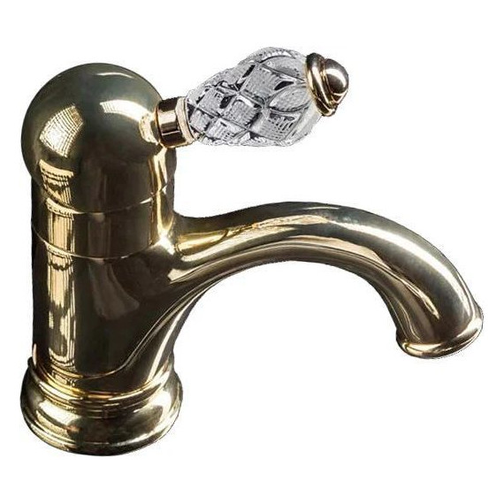 Смеситель для раковины Boheme Crystal 281-CRST, золото фото 