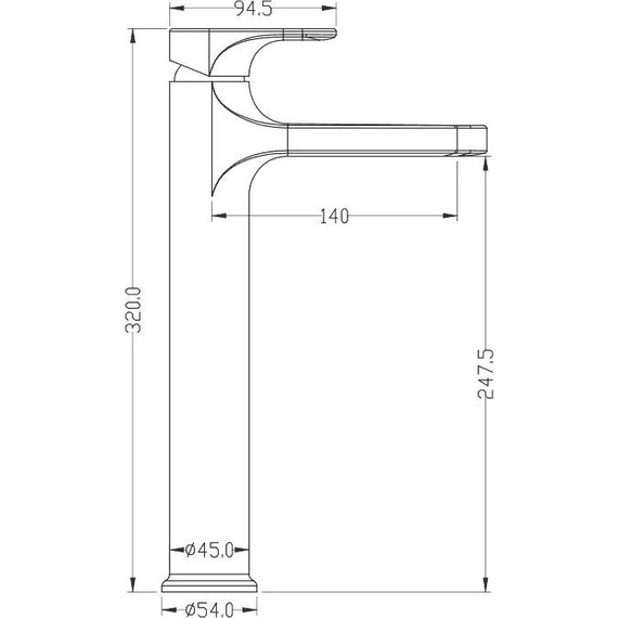 Смеситель для раковины высокий Boheme Spectre 452-MW, белый, Цвет производителя: белый - 2 Смеситель для раковины высокий Boheme Spectre 452-MW, белый, Цвет производителя: белый фото 2