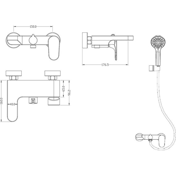 Смеситель для ванны Boheme Spectre 453-MW, белый, Цвет производителя: белый фото 2