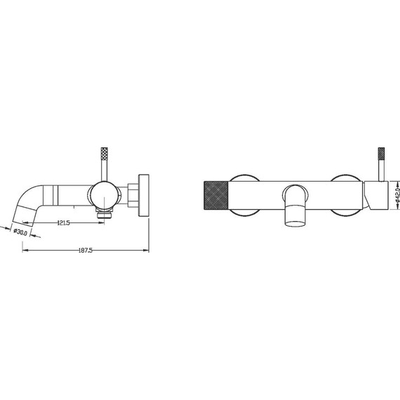 Смеситель для ванны Boheme Uno 463-NB, nickel brush, Цвет производителя: nickel brush фото 2