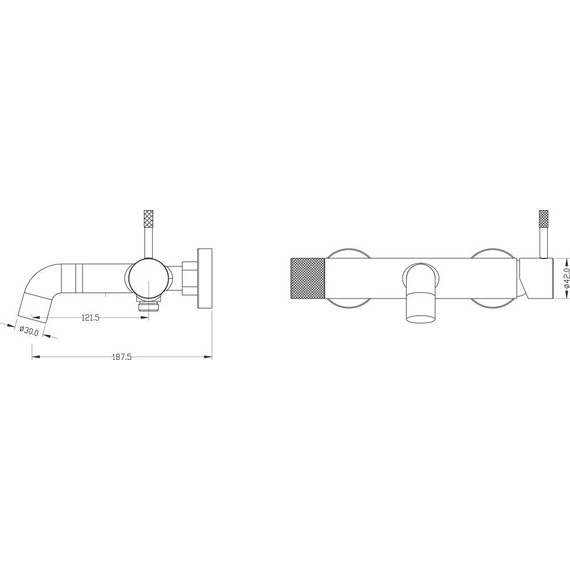 Смеситель для ванны Boheme Uno 463-SGM, shine gun metal, Цвет производителя: shine gun metal фото 3