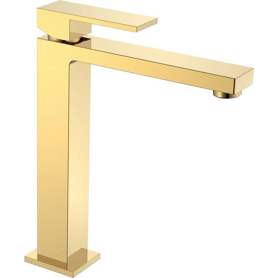 Смеситель для раковины высокий Boheme Qubic 472-G, gold, Цвет производителя: gold фото 