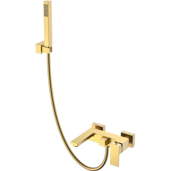 Смеситель для ванны Boheme Qubic 473-MG, matt gold, Цвет производителя: matt gold фото 