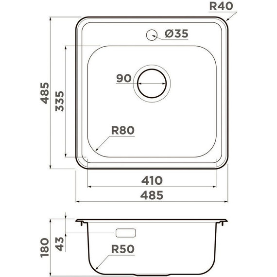 Кухонная мойка Omoikiri Notoro 48-IN 0,8 мм 4997436, нержавеющая сталь, Цвет производителя: нержавеющая сталь - 5 Кухонная мойка Omoikiri Notoro 48-IN 0,8 мм 4997436, нержавеющая сталь, Цвет производителя: нержавеющая сталь фото 5