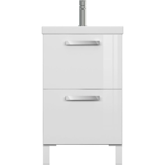 Тумба подвесная/напольная с раковиной Cersanit Melar 50 см B-SU-MEL-CM50, 2 ящика, белый - 5 Тумба подвесная/напольная с раковиной Cersanit Melar 50 см B-SU-MEL-CM50, 2 ящика, белый фото 5