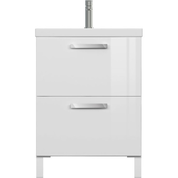 Тумба подвесная/напольная с раковиной Cersanit Melar 60 см 64128, белый фото 6