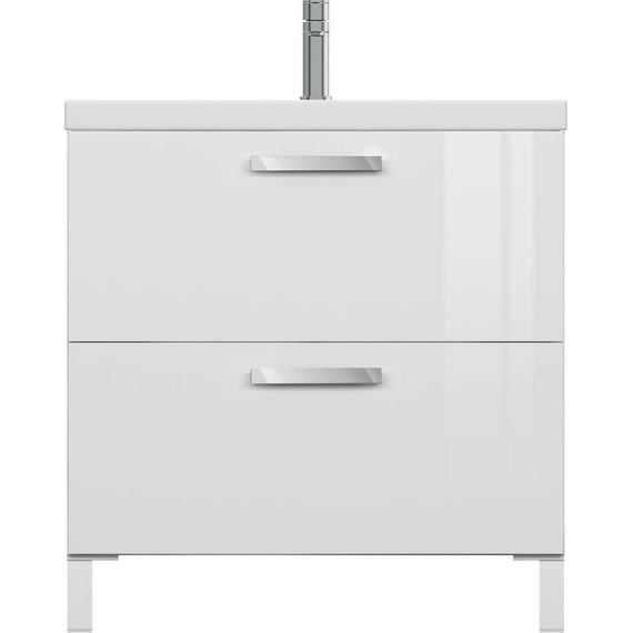 Тумба подвесная/напольная с раковиной Cersanit Melar 80 см 64130, 2 ящика, белый - 6 Тумба подвесная/напольная с раковиной Cersanit Melar 80 см 64130, 2 ящика, белый фото 6