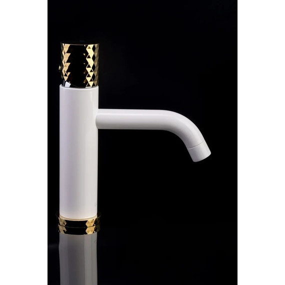 Смеситель для раковины Boheme Stick 121-WG, white gold, Цвет производителя: white gold - 2 Смеситель для раковины Boheme Stick 121-WG, white gold, Цвет производителя: white gold фото 2