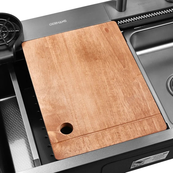 Кухонная мойка Gerhans K37545BD 1 мм, графит (НОВИНКА 2024), Цвет производителя: графит - 4 Кухонная мойка Gerhans K37545BD 1 мм, графит (НОВИНКА 2024), Цвет производителя: графит фото 4