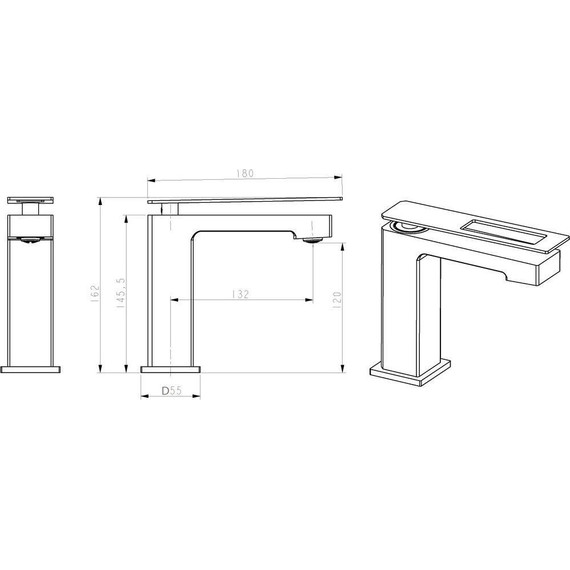 Смеситель для раковины Boheme Q 141-BB, чёрный, Цвет производителя: чёрный фото 2