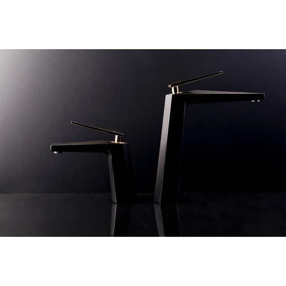 Смеситель для раковины Boheme Venturo 381-B, чёрный/золото, Цвет производителя: чёрный, золото фото 2