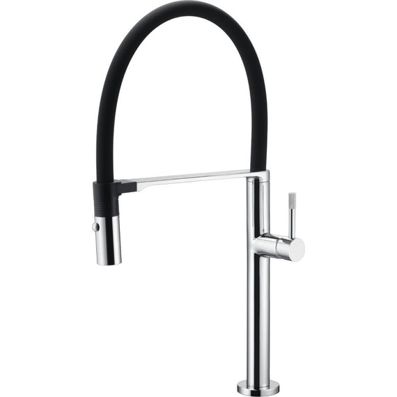 Смеситель для кухни Boheme Uno 114-CR, black chrome, Цвет производителя: black chrome фото 