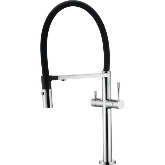 Смеситель для кухни Boheme Uno 115-CR, black chrome, Цвет производителя: black chrome фото 