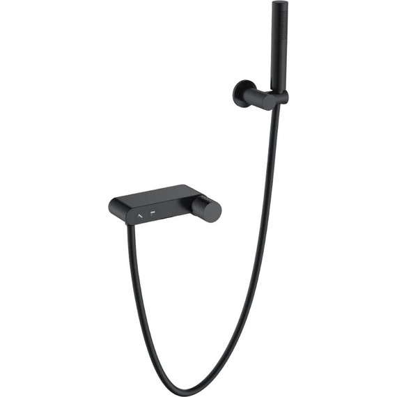 Смеситель для ванны Boheme Stick 123-BB, чёрный матовый, Цвет производителя: чёрный матовый фото 2