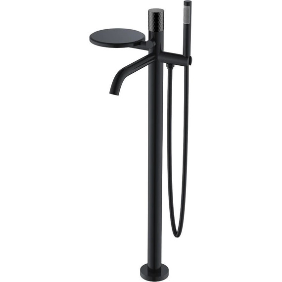Смеситель для ванны напольный Boheme Stick 129-BB, чёрный, Цвет производителя: чёрный фото 