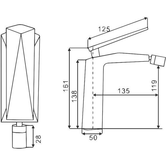 Смеситель для биде Boheme Venturo 386-B, чёрный/золото, Цвет производителя: чёрный, золото фото 2