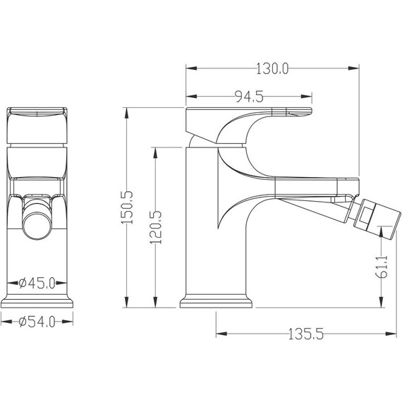 Смеситель для биде Boheme Spectre 456-NB, nickel brush, Цвет производителя: nickel brush фото 2