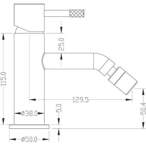 Смеситель для биде Boheme Uno 466-MW, белый, Цвет производителя: белый - 2 Смеситель для биде Boheme Uno 466-MW, белый, Цвет производителя: белый фото 2