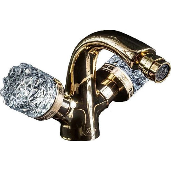 Смеситель для биде Boheme Crystal 296-CRST, золото фото 