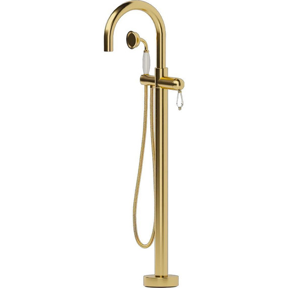 Смеситель для ванны напольный Boheme Imperiale 289-SW, золото, Цвет производителя: золото фото 
