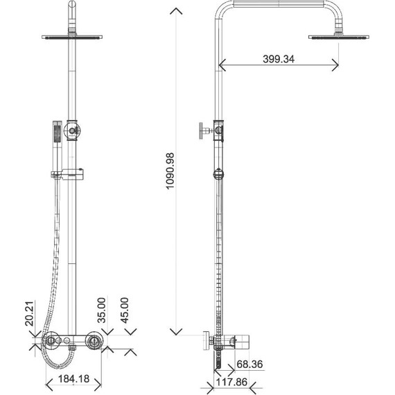 Душевая стойка Boheme Stick 128-CRCR, chrome, Цвет производителя: chrome - 2 Душевая стойка Boheme Stick 128-CRCR, chrome, Цвет производителя: chrome фото 2