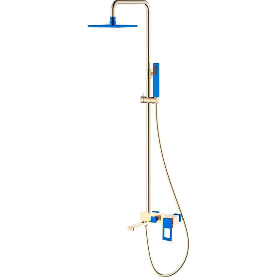 Душевая стойка Boheme Q 148-GUW, gold blue, Цвет производителя: gold blue фото 