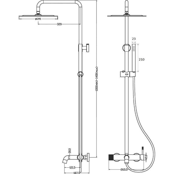 Душевая стойка Boheme Uno 468-WCR, white chrome, Цвет производителя: white chrome фото 2