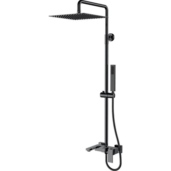Душевая стойка Boheme Qubic 478-SGM, shine gun metal, Цвет производителя: shine gun metal фото 