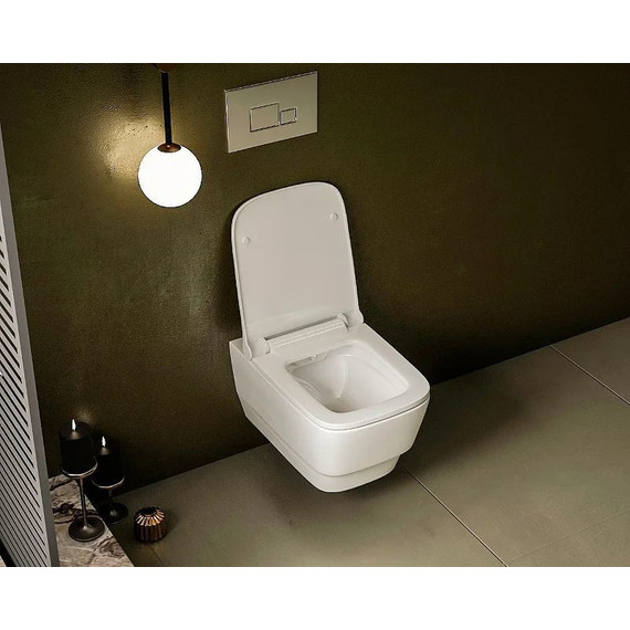 Унитаз подвесной безободковый Boheme Bello 971-MW, белый матовый фото 5