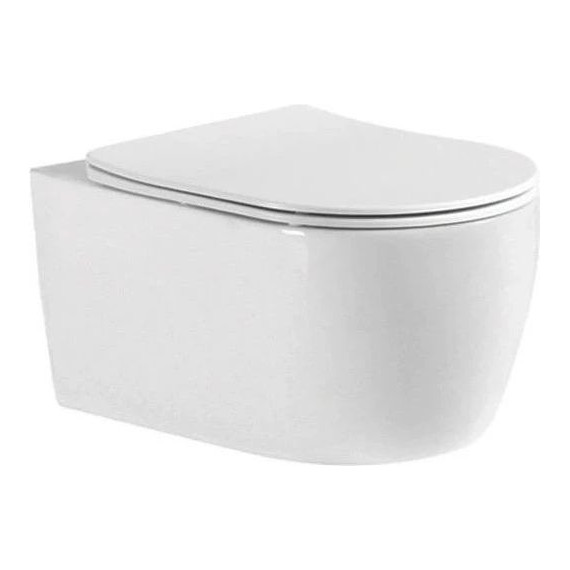 Инсталляция с подвесным унитазом комплект: Loranto 4501 с подвесным безободковым унитазом Aquatek Европа AQ1106-00 сиденье микролифт фото 2