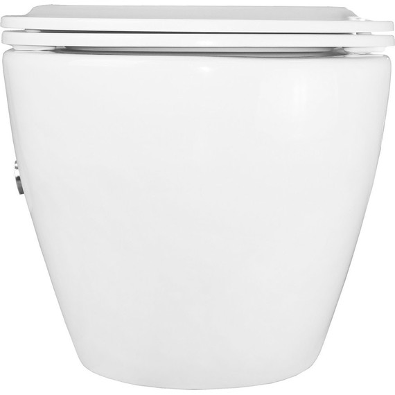 Унитаз-биде подвесной безободковый Azario Allegro AZ-3105B с тонкой крышкой микролифт фото 10