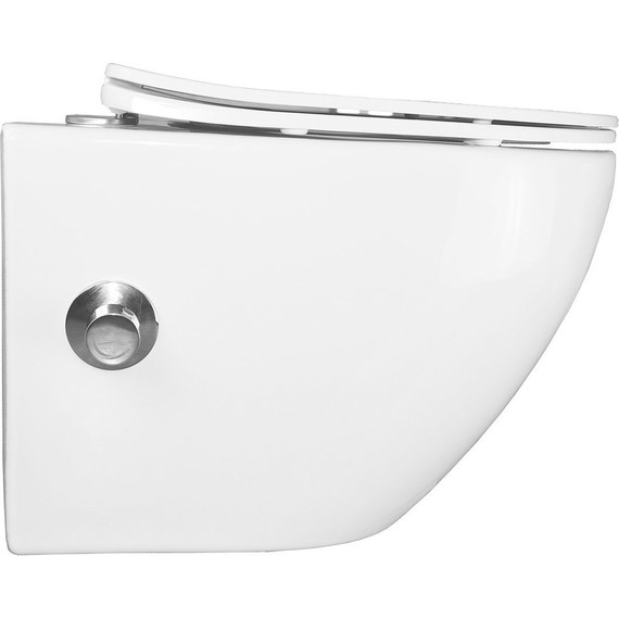 Унитаз-биде подвесной безободковый Azario Allegro AZ-3105B с тонкой крышкой микролифт фото 11