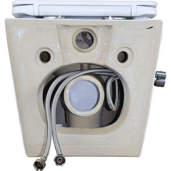 Унитаз-биде подвесной безободковый Azario Allegro AZ-3105B с тонкой крышкой микролифт фото 12