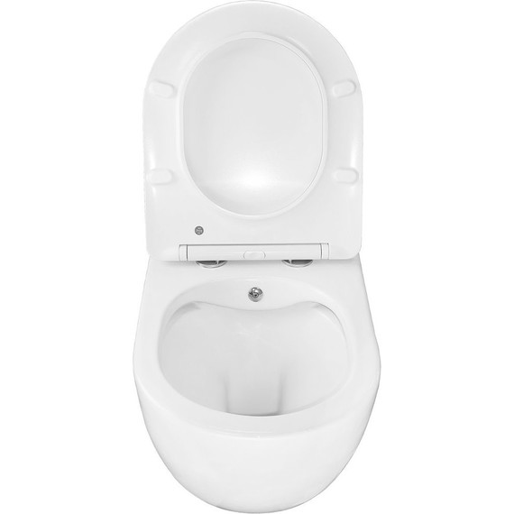 Унитаз-биде подвесной безободковый Azario Allegro AZ-3105B с тонкой крышкой микролифт фото 5