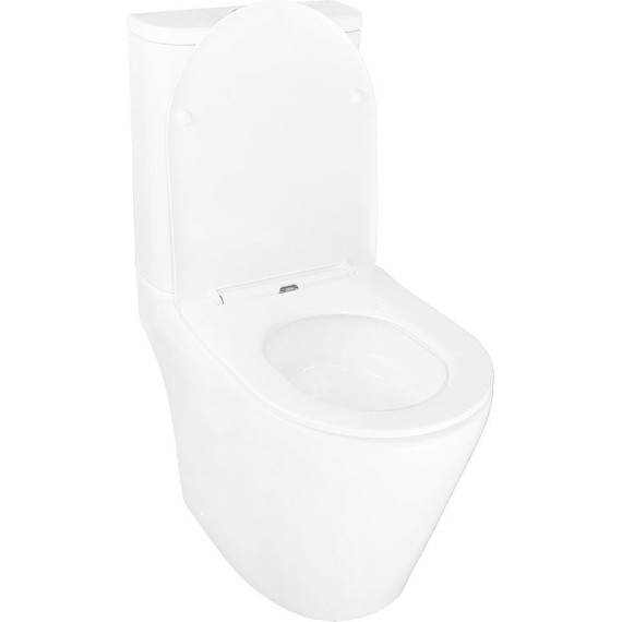 Унитаз-компакт безободковый Azario Berton AZ-6093 с тонкой крышкой микролифт (Система смыва торнадо) - 3 Унитаз-компакт безободковый Azario Berton AZ-6093 с тонкой крышкой микролифт (Система смыва торнадо) фото 3