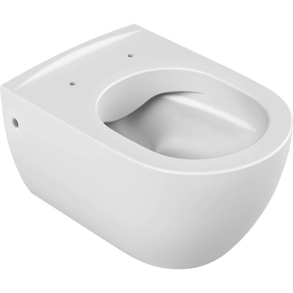 Унитаз подвесной безободковый Boheme Bianca 963-SET-MW с тонкой крышкой микролифт, белый матовый фото 3