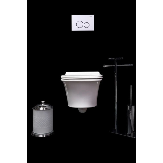 Унитаз подвесной безободковый Boheme Mirage 965-W, белый глянцевый фото 2