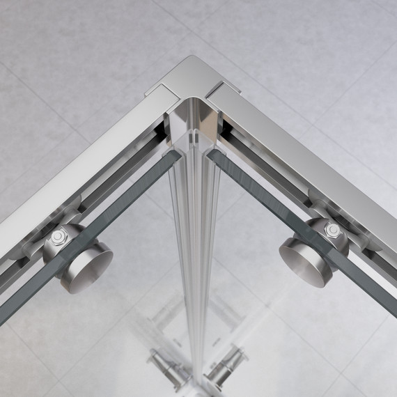 Душевое ограждение 90x120 см Cezares Relax-304-AH-2-120/90-C-CR, хром/прозрачное фото 2