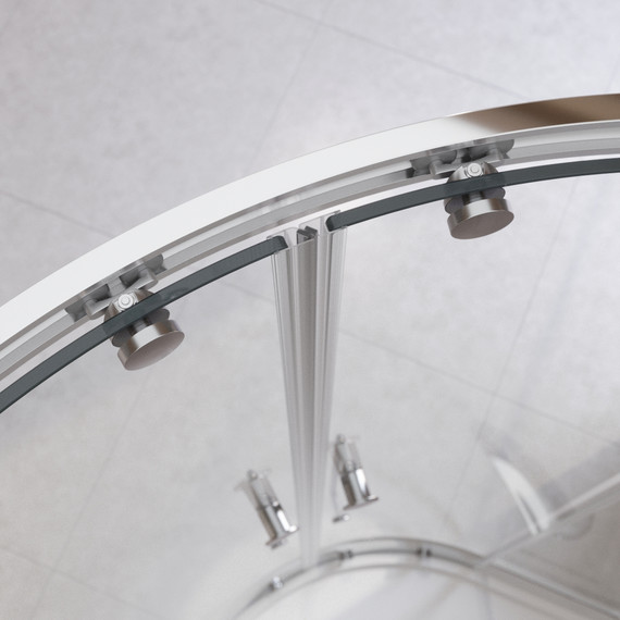 Душевое ограждение 90x90 см Cezares Relax-304-R-2-90-C-CR, хром/прозрачное фото 2