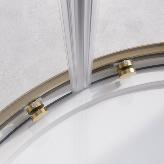 Душевое ограждение 100x100 см Cezares Relax-304-R-2-100-C-BORO, золото/прозрачное фото 3