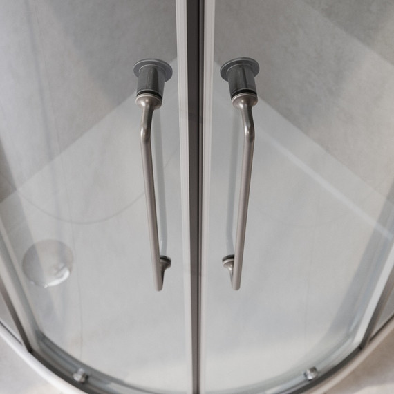 Душевое ограждение 90x90 см Cezares Relax-304-R-2-90-C-GM, оружейная сталь/прозрачное - 4 Душевое ограждение 90x90 см Cezares Relax-304-R-2-90-C-GM, оружейная сталь/прозрачное фото 4