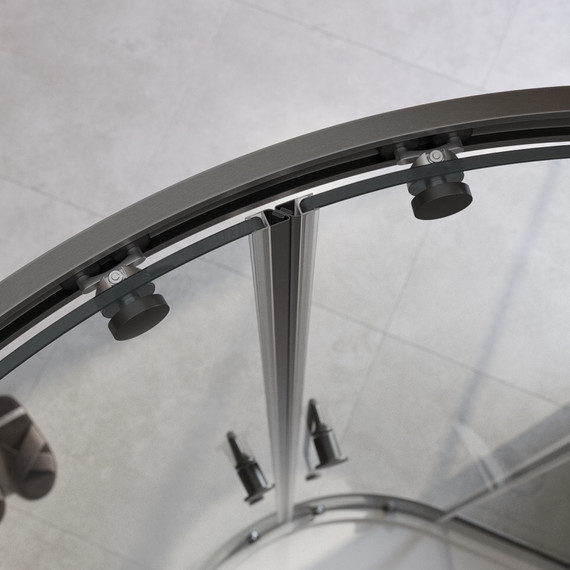 Душевое ограждение 90x90 см Cezares Relax-304-R-2-90-C-GM, оружейная сталь/прозрачное - 2 Душевое ограждение 90x90 см Cezares Relax-304-R-2-90-C-GM, оружейная сталь/прозрачное фото 2