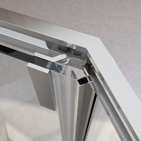 Душевое ограждение 100x100 см Cezares Relax-304-P-1-100-C-CR, хром/прозрачное фото 2