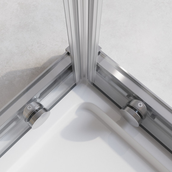 Душевое ограждение 90x90 см Cezares Relax-304-A-2-90-C-CR, хром/прозрачное фото 3