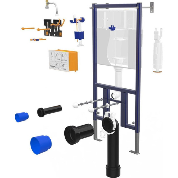 Инсталляция с подвесным унитазом комплект: Loranto 4501 с подвесным безободковым унитазом Aquatek Европа AQ1106-00 сиденье микролифт фото 4