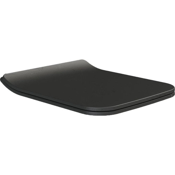 Унитаз подвесной безободковый Boheme Zen 967-B с тонкой крышкой микролифт, чёрный матовый, Цвет производителя: чёрный матовый фото 2