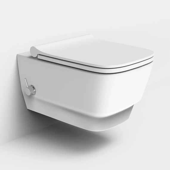 Унитаз-биде подвесной безободковый Boheme Bello 971-2-MW, белый матовый фото 2