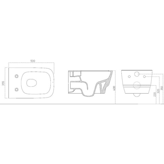 Унитаз-биде подвесной безободковый Boheme Bello 971-2-MW, белый матовый фото 5